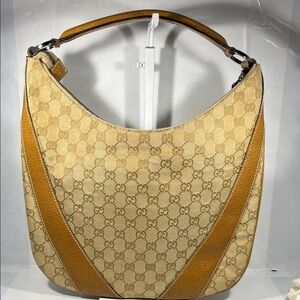 Vintage Gucci GG Monogram Canvas Hobo
Shoulder Bag Y2K